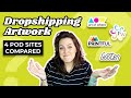 Four Dropshipping Sites for Artwork Compared