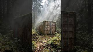 Abandoned Container Transformation Into a Forest Tiny House | AI Timelapse