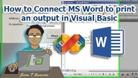 How to Connect MS Word to print an output in Visual Basic