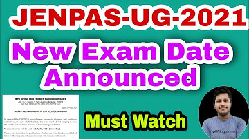 JENPAS-UG-2021 New Exam Date Announced | Official Update On wbjeeb.nic.in | Subhojit Ghosh