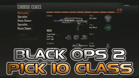 Black Ops 2 II Pick 10 Class System Generator