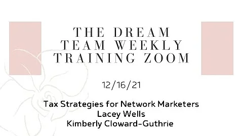 Tax Strategies For Network Marketers with Kimberly...