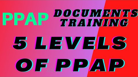 5 Levels of PPAP || PPAP Training || Quality Documents Training || Quality Documents ||
