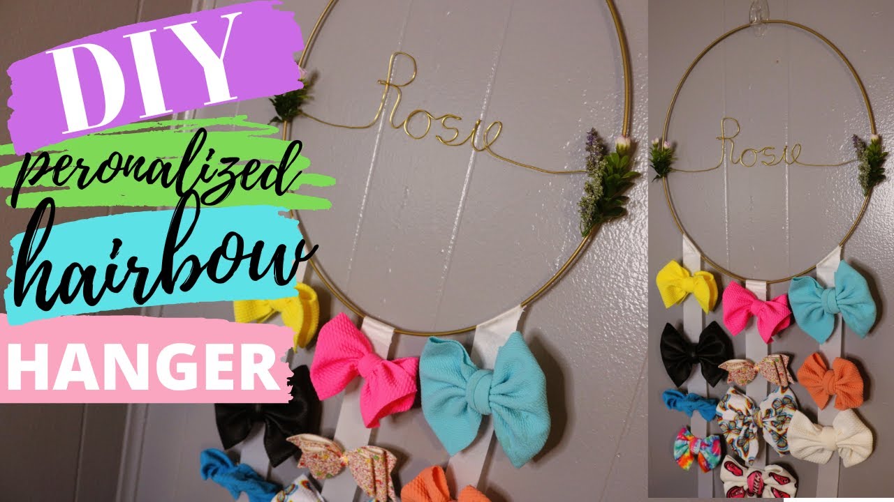 CUTE DIY HANGING HAIR BOW HOLDER! YouTube