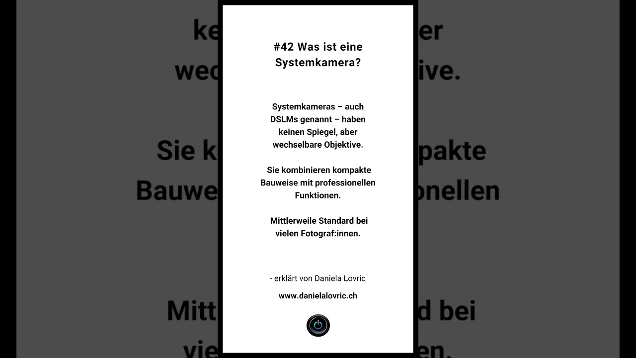 Was ist eine Systemkamera? (Einfach erklärt für Content Creator) - Content Creator werden
