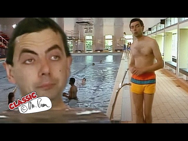 Mr Bean Goes to Swim School! | Mr Bean Funny Clips | Classic Mr Bean class=