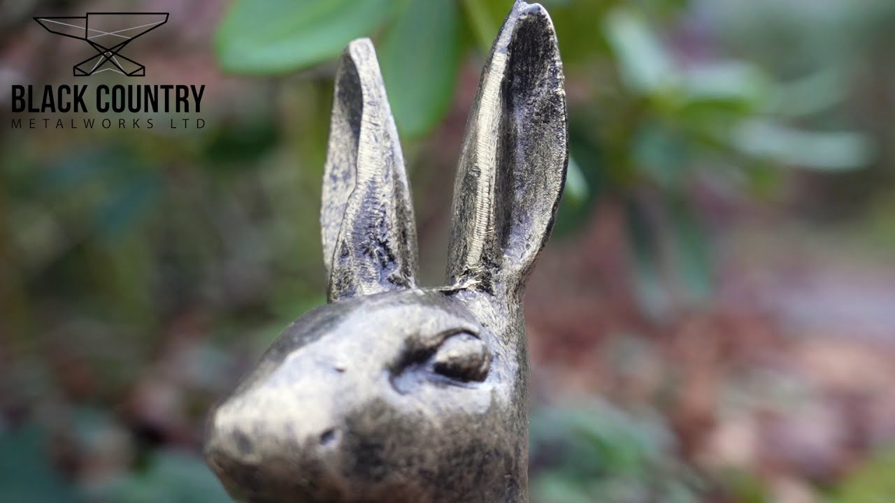 Gold Finish Sitting Rabbit Sculpture - YouTube