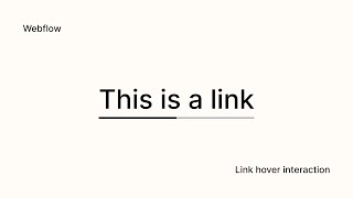 Animated Underlines on Hover in Webflow Profile