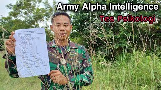 Army Alpha Intelligence Test || Psychological Test