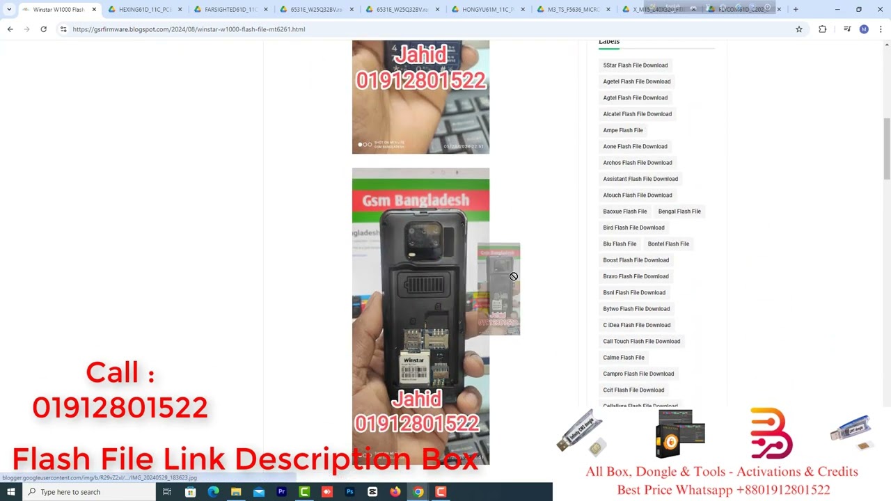 Winstar W1000 Flash File MT6261 Download 100% Tested