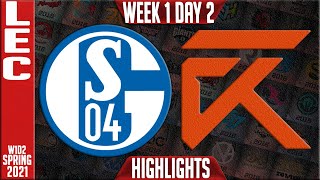 S04 vs XL Highlights | LEC Spring 2021 W1D2 | Schalke 04 vs Excel