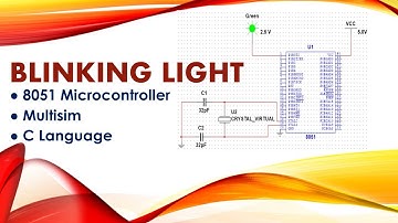 #BLINKING #LIGHT (#8051, #Multisim, #CLanguage)