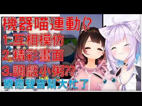 【Hololive】機器喵連動？互相模仿、精彩四殺凱瑞、調戲小粥...？【貓又小粥/おかーぼー/蘿蔔子】