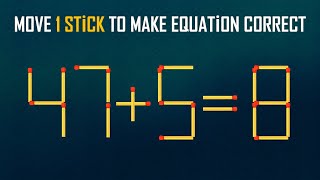 Move 1 Stick To Make Equation Correct- Matchstick Puzzle-4K screenshot 4