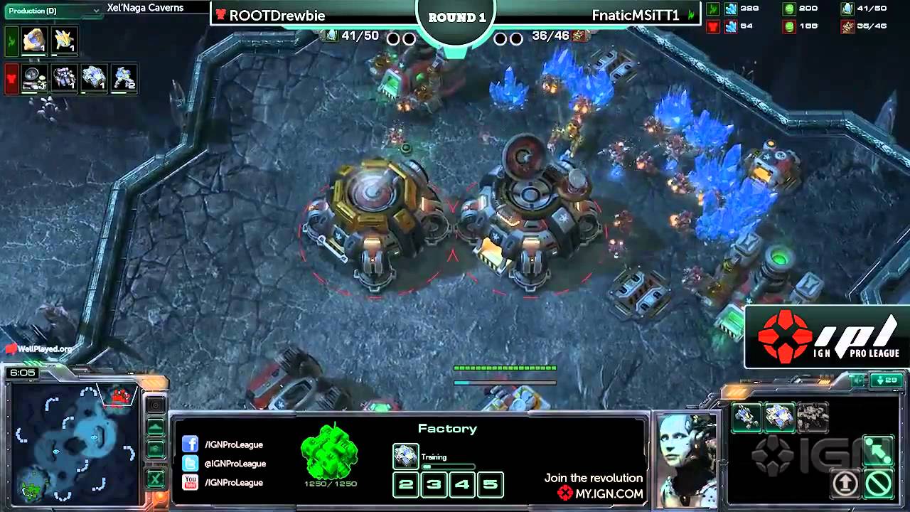 StarCraft 2 IGN Tournament: ROOTdrewbie vs. FnaticMSiTTI - Winners Round 1, Game 1