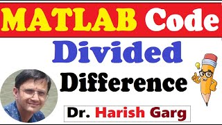 MATLAB Code of Newton's Divided Difference Formula