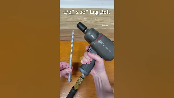 Ingersoll Rand 2135TiMax Air Impact Wrench Driving Huge Lag Without Drilling #shorts