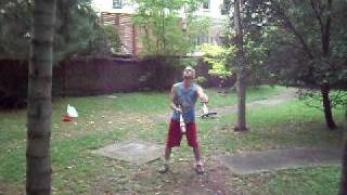 Juggling Clubs Demo - 4 clubs basic pattern
