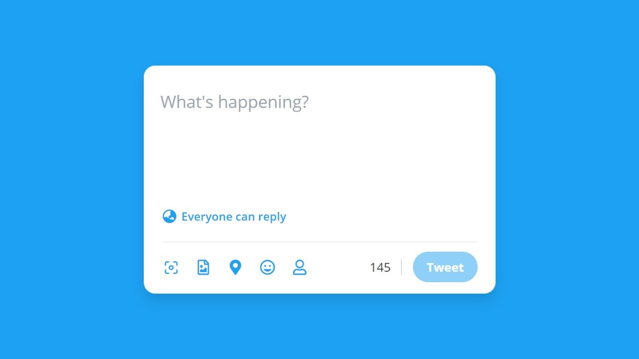 Twitter Tweet Box with Character Limit Highlighting using HTML CSS