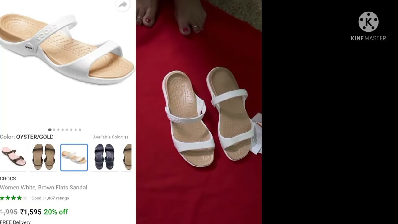 Flipkart crocs women's Cleo white flats under 1100