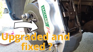 Maintaining Jaguar S-Type R: Part Nineteen (Checking and replacing front brake discs and pads)