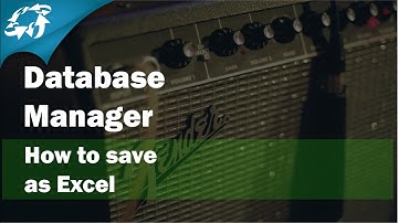 AVCAD Database Manager - How to save as Excel
