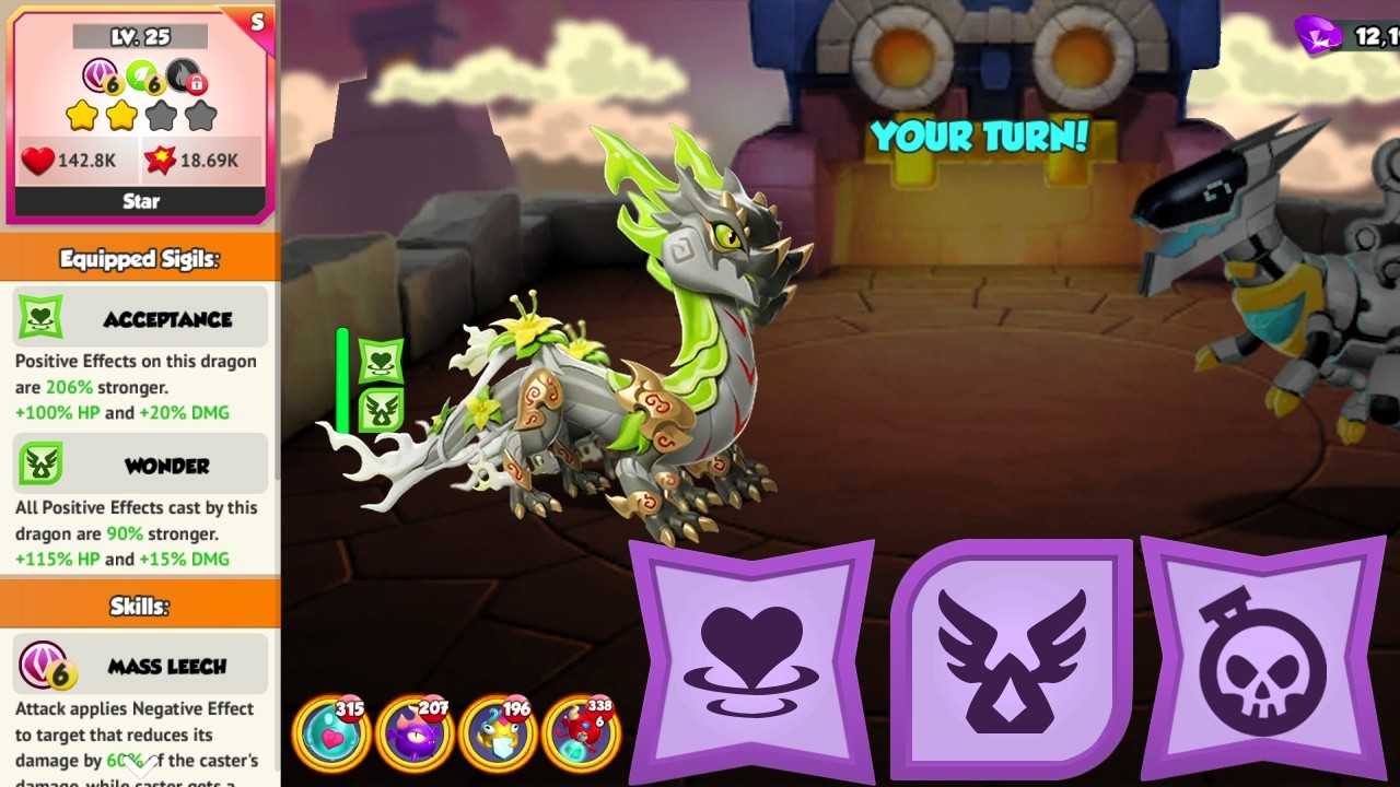 Best level 6 skill and sigil Ancient Ignisae Dragon-Dragon Mania legends | DML