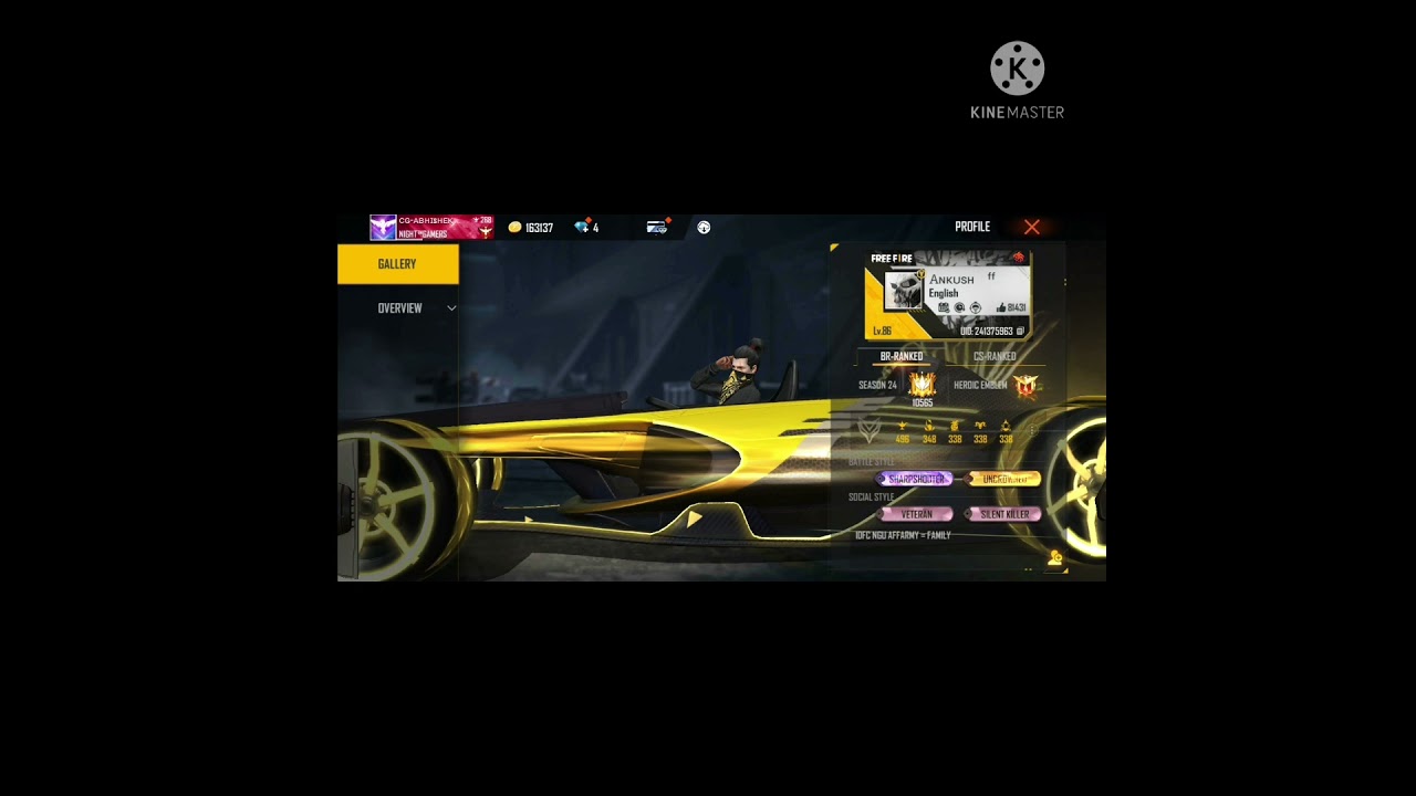 Ankush FF real uid V badge YouTuber