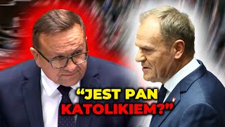 Kolejne kuriozalne show posła PiS w Sejmie. "Czy jest pan z katolikiem praktykującym?!"