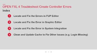TV260704 OFXL4 Troubleshoot Create Controller Errors
