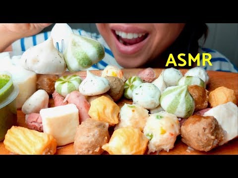 ASMR SEAFOOD Meatballs + Onion Sauce + Chimichurri 먹방 *No Talking*  suellASMR