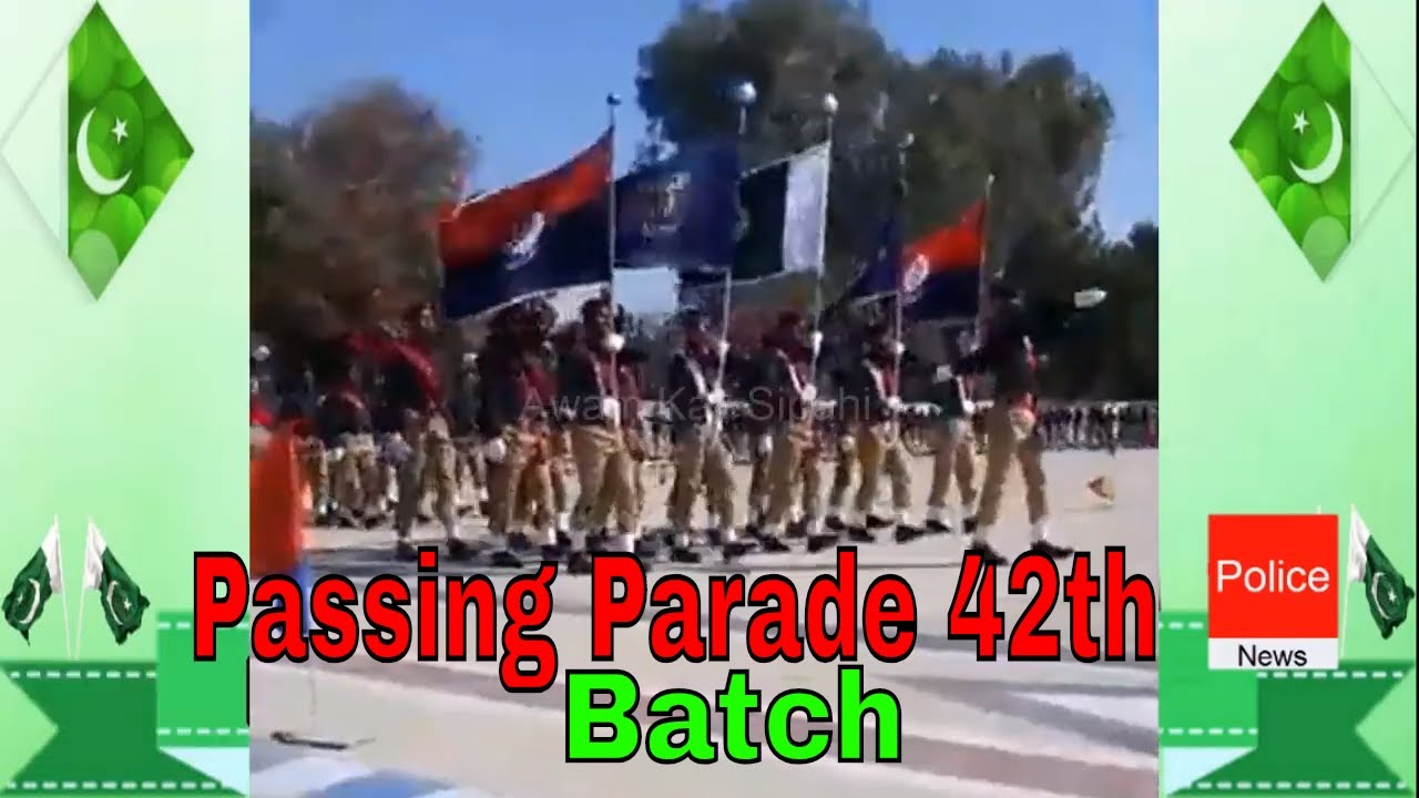 Passing out parade 42th Batch Eaglet course Commandant SSP Tanveer Alam Odho Sahab