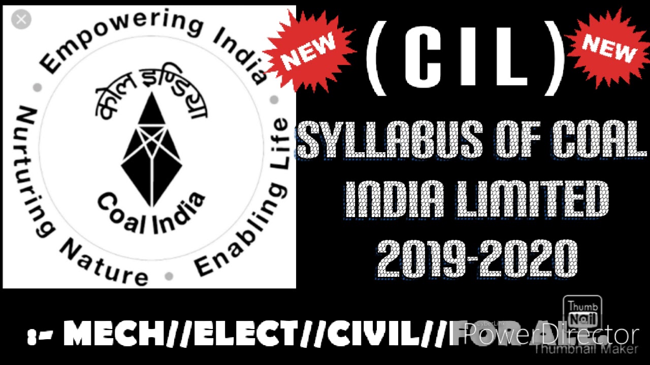 Syllabus of COAL INDIA limited2019-2020//MECH//ELECTRICAL//CIVIL//ALL BRANCHES IN ENG.
