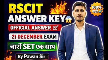 👉 RSCIT 21 December Exam Answer Key ✅ | Official Solution | All 4 Sets | By Pawan Sir