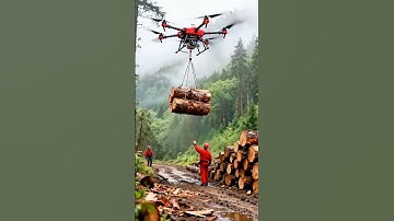 🚁 Powerful Drone Carrying Heavy Logs 🌲 | Unbelievable Drone Technology 💪🔥
