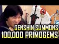 100,000 PRIMOGEMS ON WISHES (Staff of Homa) | Genshin Impact Summons