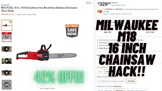 Milwaukee M18 Chainsaw Hack!! @ Home Depot