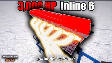The Highest Horsepower, Naturally Aspirated Inline 6 Engine Ever! | Automation Game (LCV 4.3)