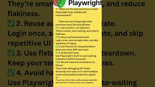 🎥 "🔥 Playwright Interview Q#11 — Best Practices for Stable Tests"