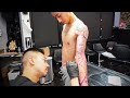 HIS FIRST TIME GETTING A TATTOO! (FULL SLEEVE)