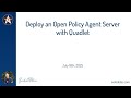 Deploy an Open Policy Agent Server with Quadlet