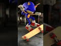 Sonic ultra slow motion skateboard shorts