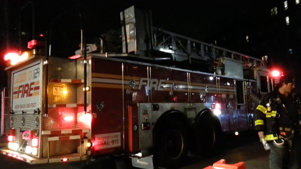 FDNY ladder 129 Spare returning to quarters from Box0448