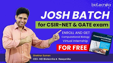 Call For Applications - JOSH BATCH For CSIR NET & GATE Exam With Scholarship + FREE Internship