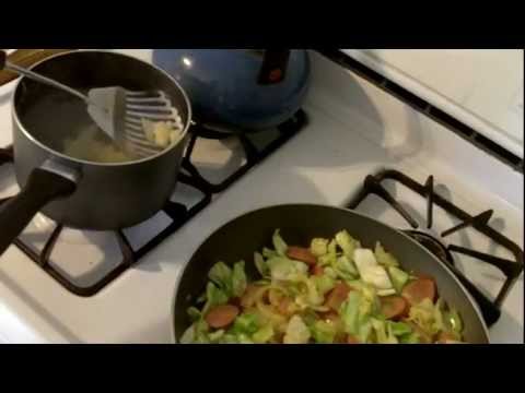 TUTORIAL-COOKING-Cabbage and dumplings w kielbasa recipe