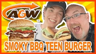 A&W Smoky BBQ Teen Burger Review with Ken & Ben | KBDProductionsTV