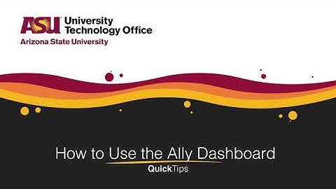 How to Use the Ally Dashboard