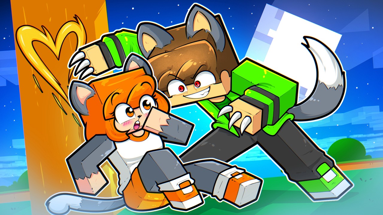 Virei LOBO para APAIXONAR a GAROTA LOBO no Minecraft!