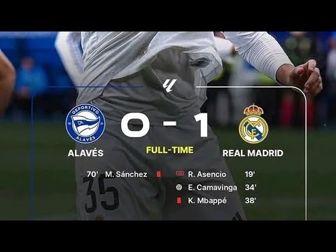 خلاصه بازی رئال مادرید 1 0 دپورتیوو آلاوز 