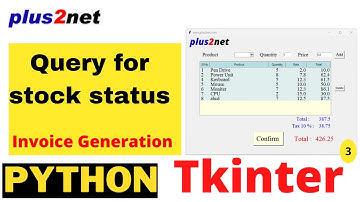 Invoice generation by allowing products with minimum stock level based on procurement and sales data